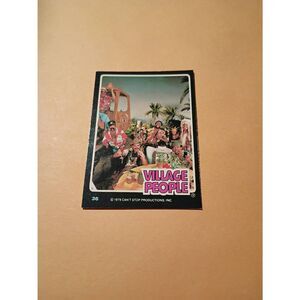 Vintage 1979 Village People Trading Card #36 Disco Era Vintage Music Collectible